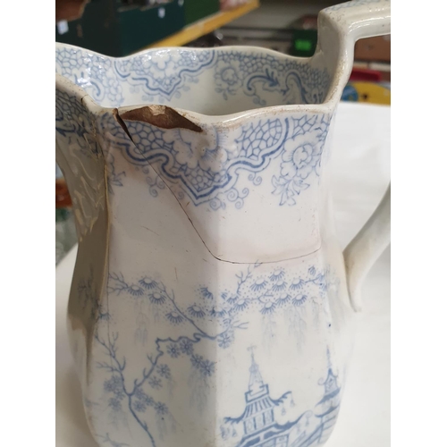 279 - Pair of Whampoa Blue & White Dresser Jugs.