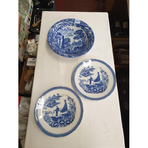 289 - Two Vintage Blue & White Coalport 