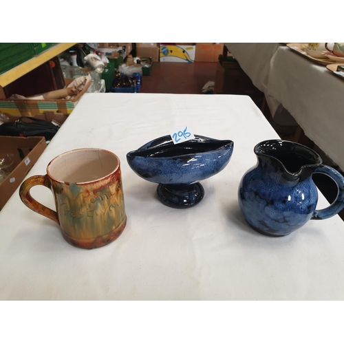 295 - Ewenny Mug, Ewenny Jug & Ewenny Conch Bowl.