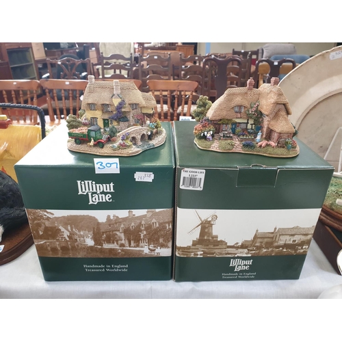 307 - Two Boxed Lilliput Lane Cottages - 