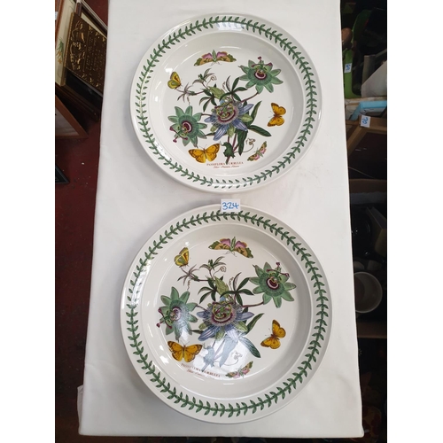 324 - Pair of Large Portmeirion Botanic Garden Round Serving Dishes.