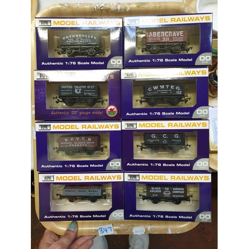 347 - Eight Boxed Dapol Model Railways 1:76 Scale Wagons - Includes Abercrave, Swansea, Ystradgynlais, Bla... 