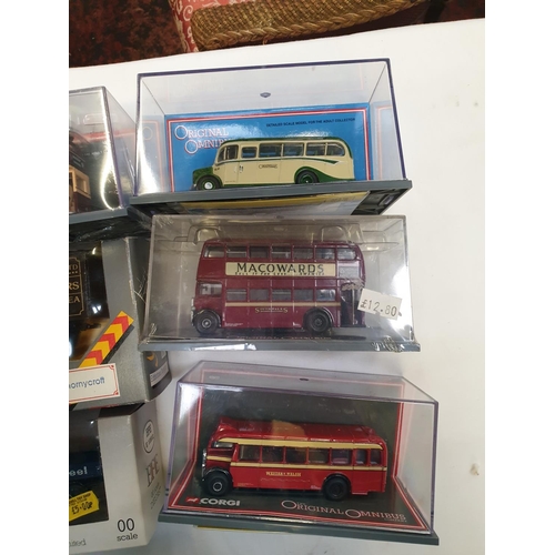 353 - Tray of Boxed Corgi Busses, Corgi Thornycroft Van & EFE British Steel Truck - Includes Western Welsh... 