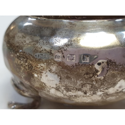 370 - Footed Silver Hallmarked Hinge Lidded Pot.