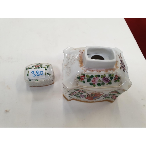 380 - Antique Chinese Lidded Pot - Lid has been restored.