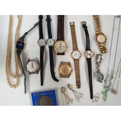 427 - Assortment of Wrist Watches, Coin etc.