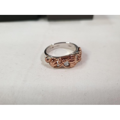 428 - Clogau Silver & 9ct Rose Gold 