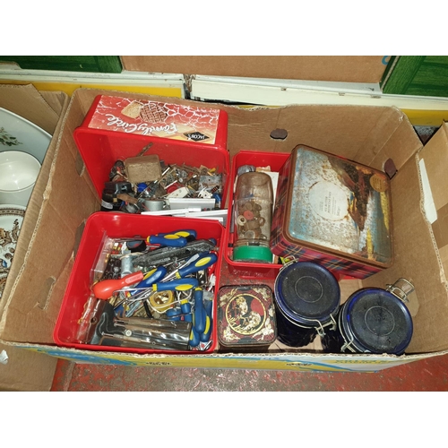 43 - Box of Tools, Screws, Hardware etc.