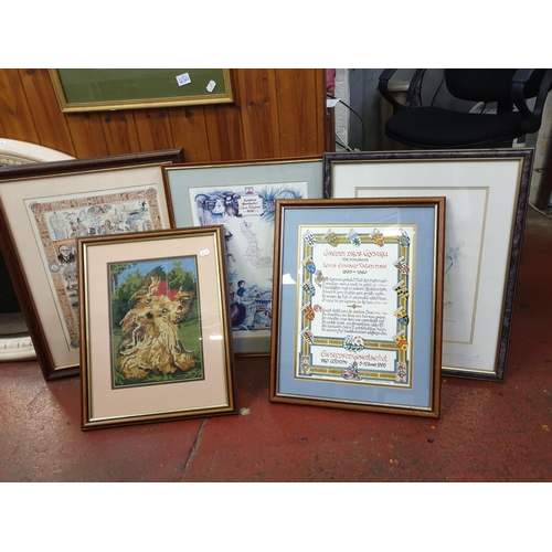 449 - Quantity of Framed Pictures, Posters & Tapestry.