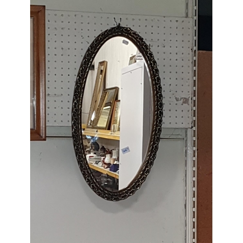 467 - Oval Framed Wall Mirror.