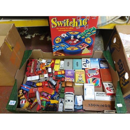 49 - Box of Model Toy Cars & Games.