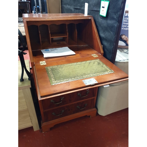 520 - Slim Yew Bureau over Four Drawers.