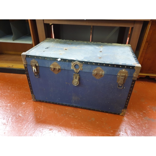 537 - Vintage Blue Storage Trunk.