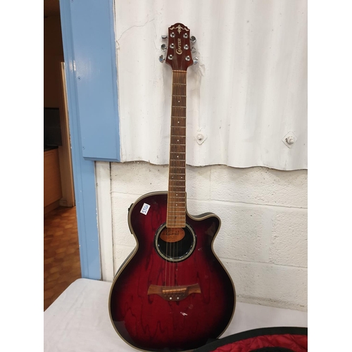 538A - Crafter FX 550 EQ Electro-Acoustic Guitar in Carry Case - One string missing.