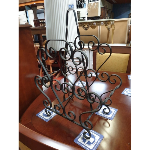 588 - Wrought Iron Magazine Rack.