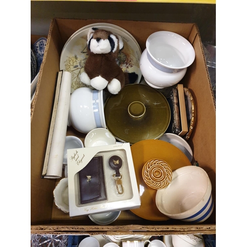 6 - Box of Tureens, Plates, Commemorative Mugs etc.