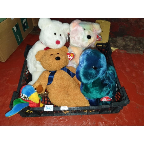 141 - Box of TY Teddies & Animals.