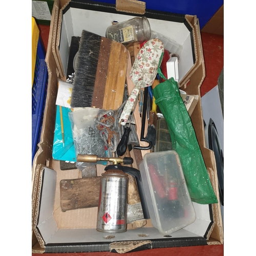 172 - Box of Miscellaneous Tools & Hardware.