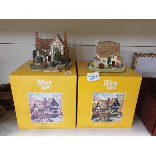 301 - Two Boxed Lilliput Lane Cottages - 