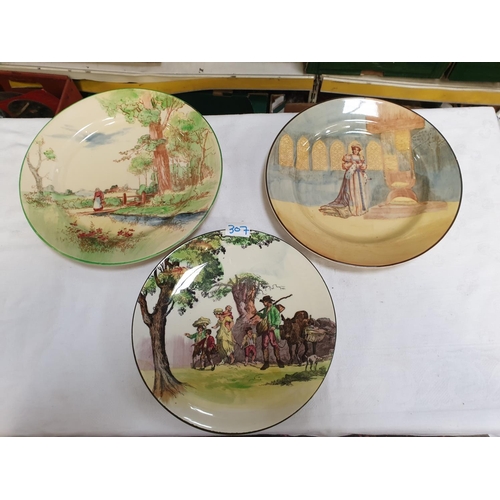 307 - Three Royal Doulton Series Plates.