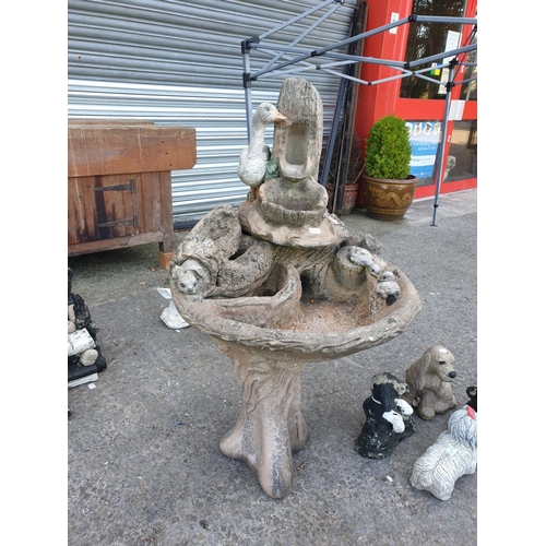 620 - Large Multi-Level Concrete Bird Bath.