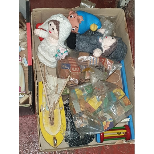 63 - Box of Vintage Wooden Toys, Blocks etc.