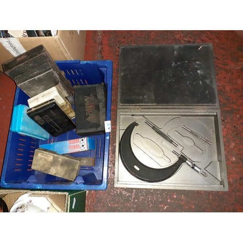 18 - Selection of Boxed Industrial Tools Including Micrometers, Drill Bits etc.