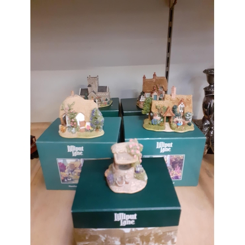 257 - 5 Boxed Lilliput Lane Cottages - 