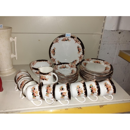 264 - 32 Piece Vintage Stafford English Bone China Tea Set.