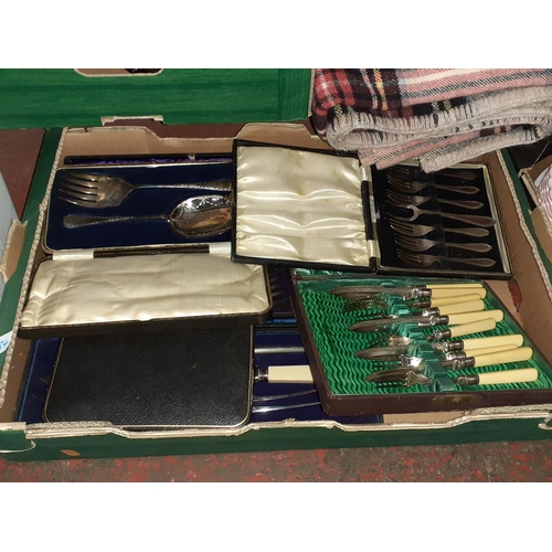 34 - Quantity of Boxed Period Cutlery Sets.