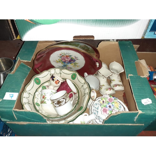 7 - Box of China to Include Limoges, Doulton etc.