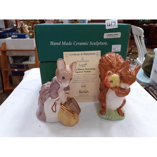 417 - Two Boxed Large Beswick Limited Edition (162/1947) Beatrix Potter Figures - 