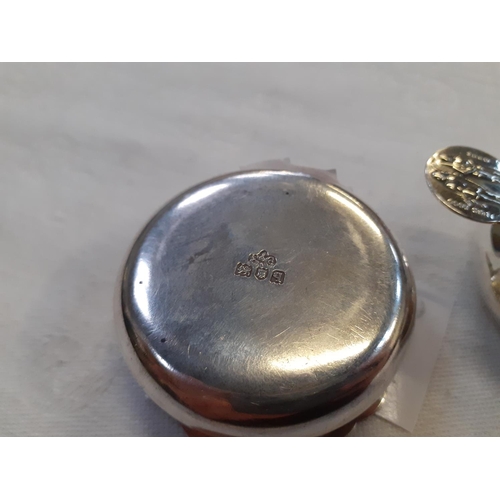 428 - Pair of Silver Hallmarked Shooting Ashtrays.