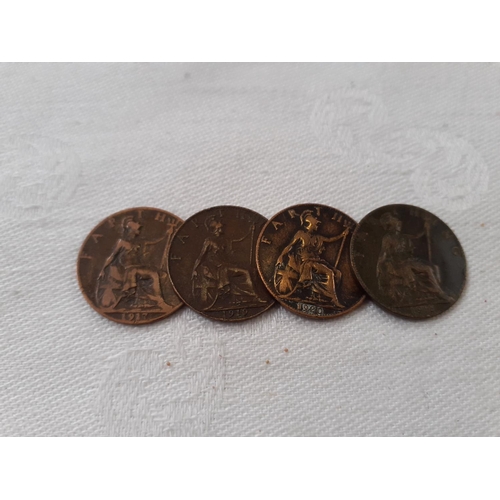 449 - Four George V Farthings - 1917/18/19 & 20.