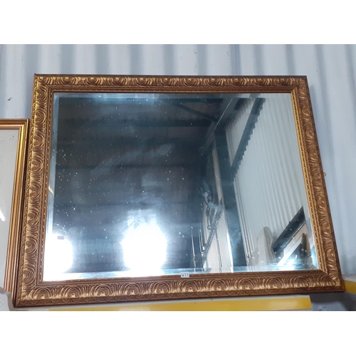 477 - Large Gilt Framed Wall Mirror.