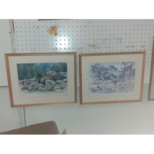 488 - Two Pine Framed Signed Prints - Signed Print 