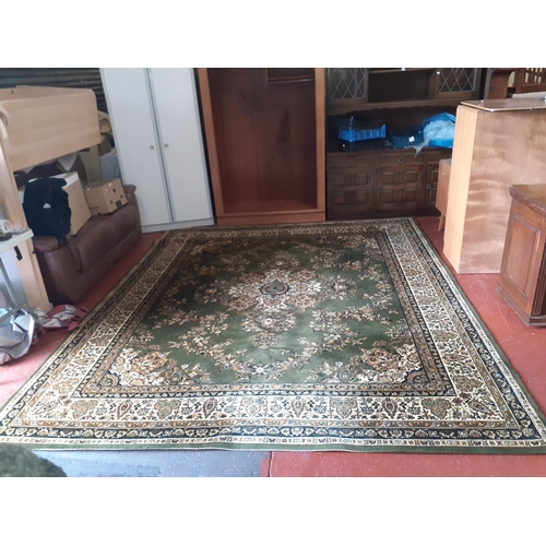 518 - Large Green 'Wilton' Floral Rug - 3.2m x 2.94m approx.