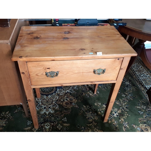 520 - Solid Pine Single Drawer Side Table.