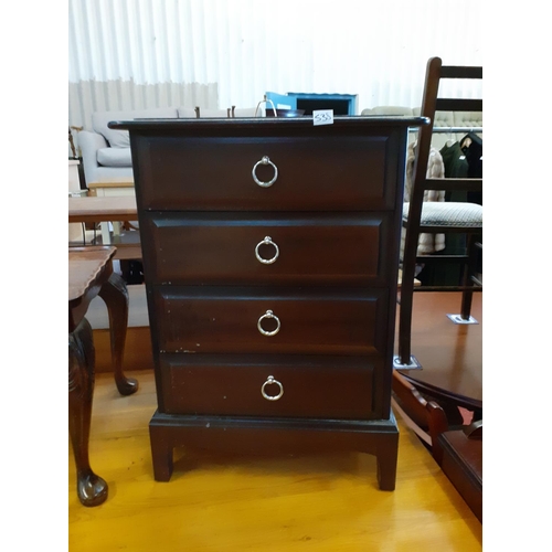 538 - Stag 4 Drawer Bedside Cabinet.