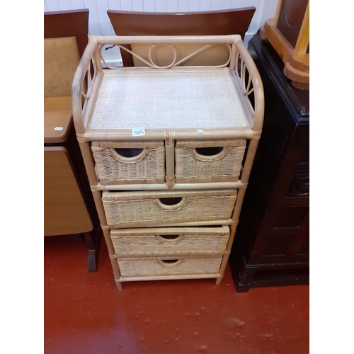 548 - Cane & Wicker Bathroom Storage Drawers.