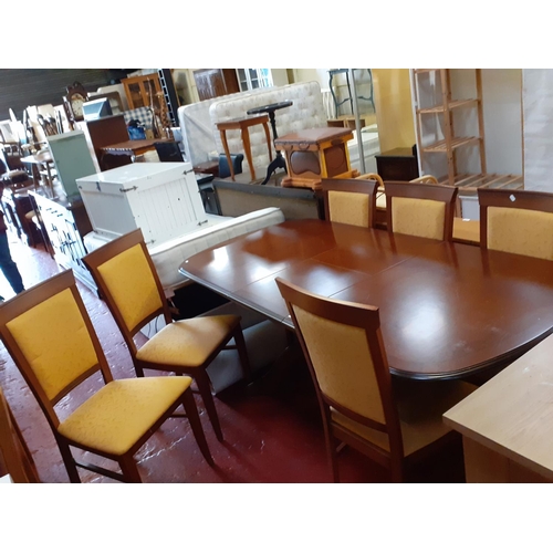 556 - Extending Mahogany Dining Table with Six Matching Chairs.