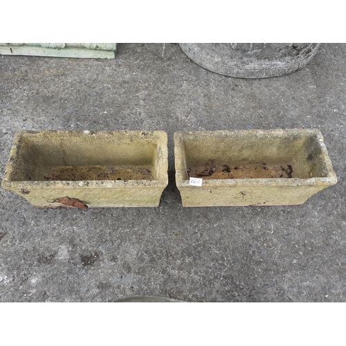 662 - Two Small Rectangular Garden Planters.