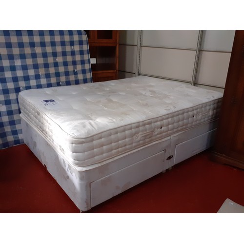 507 - Double Divan Bed with Four Drawers in Base & Rest Assured Pocket Classic Mattress.