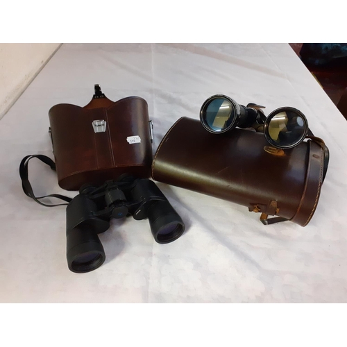 207 - Two Pairs of Binoculars in Case - Adlerblick Mc Vickers & Lieberman & Gortz Astropax.