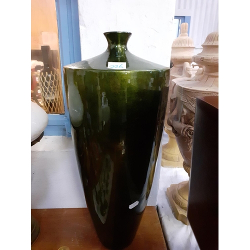 226 - Large Modern Green Lustre Vase.