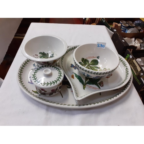 270 - Quantity of Portmeirion 'Botanic Gardens' China Including Heart Shaped Serving Dish.