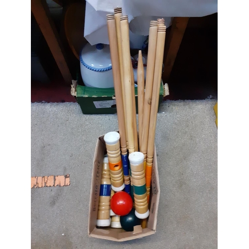 97 - Croquet Mallets and Balls.