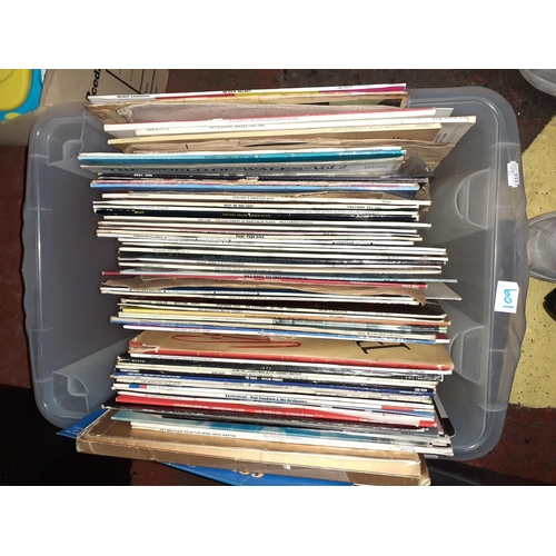 109 - Box of Vinyl LP Records.