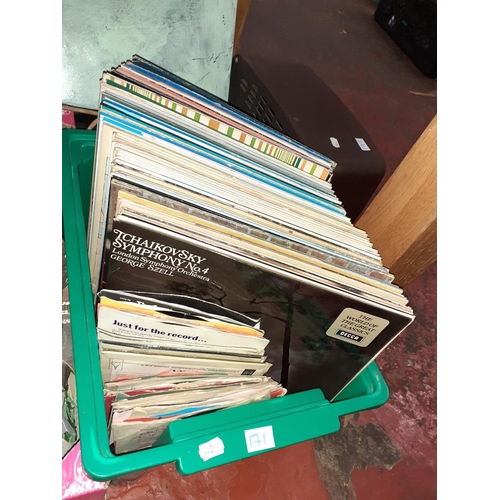 171 - Box of LP Records and Single Records.