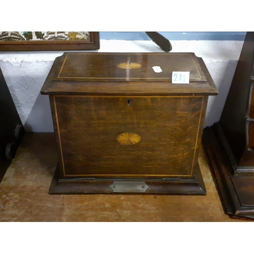 Inlaid Table Top Letter Storage Box.